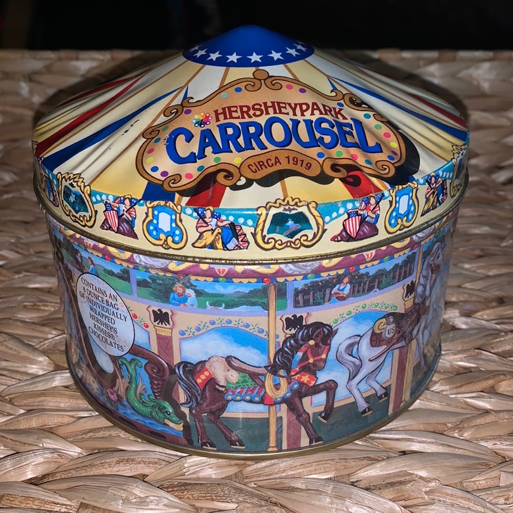 Vintage Hershey's Hometown Series Canister‎ #13 Carousel Tin 1996